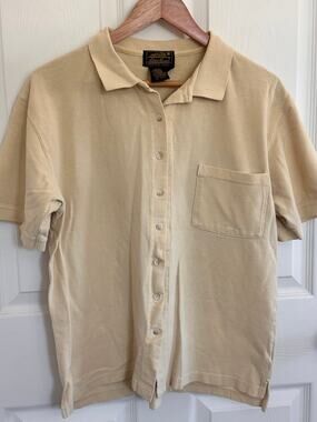 Vintage Eddie Bauer Outdoor Outfitter Cotton Polo Shirt Womens M